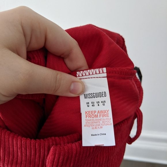 NWT Misguided High Rise Corduroy Kick Flare Pants - Picture 8 of 9